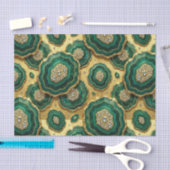 Luxe Decoupage | Bosgroen + Gouden Agate Geode Tissuepapier (Craft)