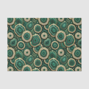 Luxe Decoupage Bosgroen + Gouden Agate Geode Tissuepapier