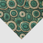 Luxe Decoupage | Bosgroen + Gouden Agate Geode Tissuepapier (Detail)