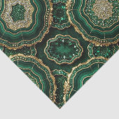 Luxe Decoupage | Bosgroen + Gouden Agate Geode Tissuepapier (Detail)