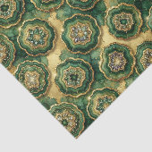 Luxe Decoupage | Bosgroen + Gouden Agate Geode Tissuepapier (Detail)