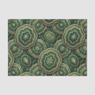 Luxe Decoupage Bosgroen + Gouden Agate Geode Tissuepapier