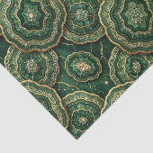 Luxe Decoupage | Bosgroen + Gouden Agate Geode Tissuepapier (Detail)