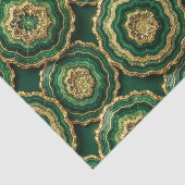 Luxe Decoupage | Bosgroen + Gouden Agate Geode Tissuepapier (Detail)