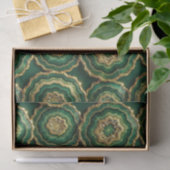 Luxe Decoupage | Bosgroen + Gouden Agate Geode Tissuepapier (Geschenk)