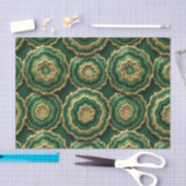 Luxe Decoupage | Bosgroen + Gouden Agate Geode Tissuepapier (Craft)
