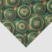 Luxe Decoupage | Bosgroen + Gouden Agate Geode Tissuepapier (Detail)