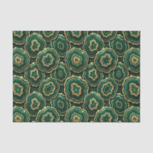 Luxe Decoupage Bosgroen + Gouden Agate Geode Tissuepapier