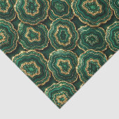 Luxe Decoupage | Bosgroen + Gouden Agate Geode Tissuepapier (Detail)
