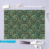 Luxe Decoupage | Bosgroen + Gouden Agate Geode Tissuepapier (Craft)