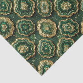 Luxe Decoupage | Bosgroen + Gouden Agate Geode Tissuepapier (Detail)