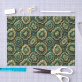 Luxe Decoupage | Bosgroen + Gouden Agate Geode Tissuepapier (Craft)