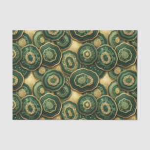 Luxe Decoupage Bosgroen + Gouden Agate Geode Tissuepapier