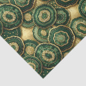 Luxe Decoupage | Bosgroen + Gouden Agate Geode Tissuepapier (Detail)