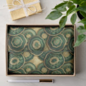 Luxe Decoupage | Bosgroen + Gouden Agate Geode Tissuepapier (Geschenk)