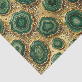 Luxe Decoupage | Bosgroen + Gouden Agate Geode Tissuepapier (Detail)