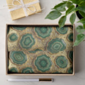 Luxe Decoupage | Bosgroen + Gouden Agate Geode Tissuepapier (Geschenk)