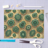 Luxe Decoupage | Bosgroen + Gouden Agate Geode Tissuepapier (Craft)