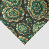Luxe Decoupage | Bosgroen + Gouden Agate Geode Tissuepapier (Detail)