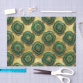 Luxe Decoupage | Bosgroen + Gouden Agate Geode Tissuepapier (Craft)