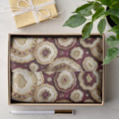 Luxe Decoupage | Bourgondië + Goud Agate Geode Tissuepapier (Geschenk)