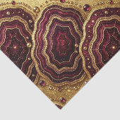 Luxe Decoupage | Bourgondië + Goud Agate Geode Tissuepapier (Detail)