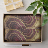 Luxe Decoupage | Bourgondië + Goud Agate Geode Tissuepapier (Geschenk)