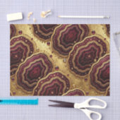 Luxe Decoupage | Bourgondië + Goud Agate Geode Tissuepapier (Craft)