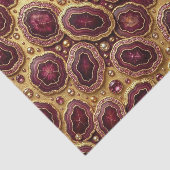 Luxe Decoupage | Bourgondië + Goud Agate Geode Tissuepapier (Detail)