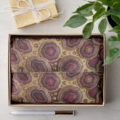 Luxe Decoupage | Bourgondië + Goud Agate Geode Tissuepapier (Geschenk)