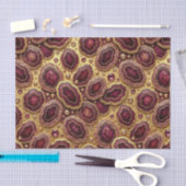 Luxe Decoupage | Bourgondië + Goud Agate Geode Tissuepapier (Craft)