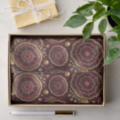 Luxe Decoupage | Bourgondië + Goud Agate Geode Tissuepapier (Geschenk)