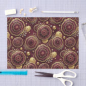 Luxe Decoupage | Bourgondië + Goud Agate Geode Tissuepapier (Craft)