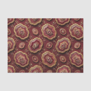Luxe Decoupage Bourgondië + Goud Agate Geode Tissuepapier
