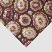 Luxe Decoupage | Bourgondië + Goud Agate Geode Tissuepapier (Detail)
