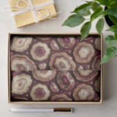 Luxe Decoupage | Bourgondië + Goud Agate Geode Tissuepapier (Geschenk)