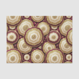 Luxe Decoupage Bourgondië + Gouden Agatische Geo Tissuepapier