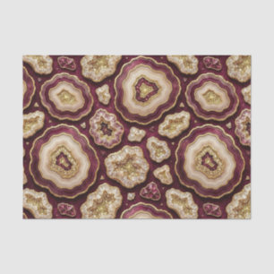 Luxe Decoupage Bourgondië + Gouden Agatische Geo Tissuepapier