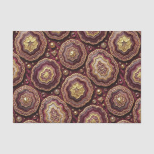 Luxe Decoupage Bourgondië + Gouden Agatische Geo Tissuepapier
