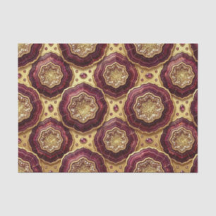 Luxe Decoupage Bourgondië + Gouden Agatische Geo Tissuepapier
