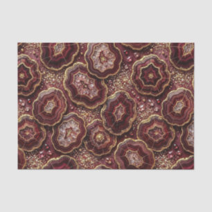 Luxe Decoupage Bourgondië + Gouden Agatische Geo Tissuepapier