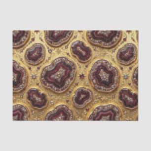 Luxe Decoupage Bourgondië + Gouden Agatische Geo Tissuepapier