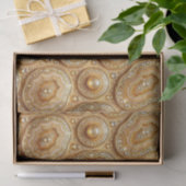 Luxe Decoupage | Kameel + Gouden Agate Geode Tissuepapier (Geschenk)