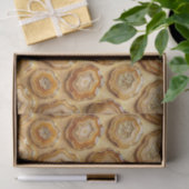 Luxe Decoupage | Kameel + Gouden Agate Geode Tissuepapier (Geschenk)