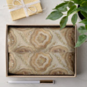 Luxe Decoupage | Kameel + Gouden Agate Geode Tissuepapier (Geschenk)