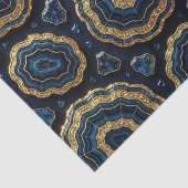Luxe Decoupage | Marineblauw + Goud Agate Geode Tissuepapier (Detail)