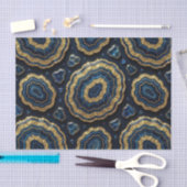 Luxe Decoupage | Marineblauw + Goud Agate Geode Tissuepapier (Craft)