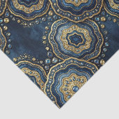Luxe Decoupage | Marineblauw + Goud Agate Geode Tissuepapier (Detail)
