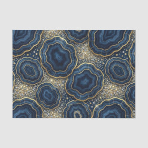 Luxe Decoupage   Marineblauw + Goud Agate Geode Tissuepapier