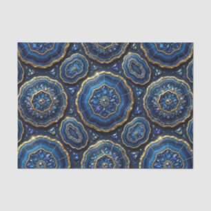 Luxe Decoupage   Marineblauw + Goud Agate Geode Tissuepapier